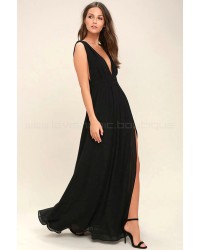 Heavenly Hues Black Maxi Dress